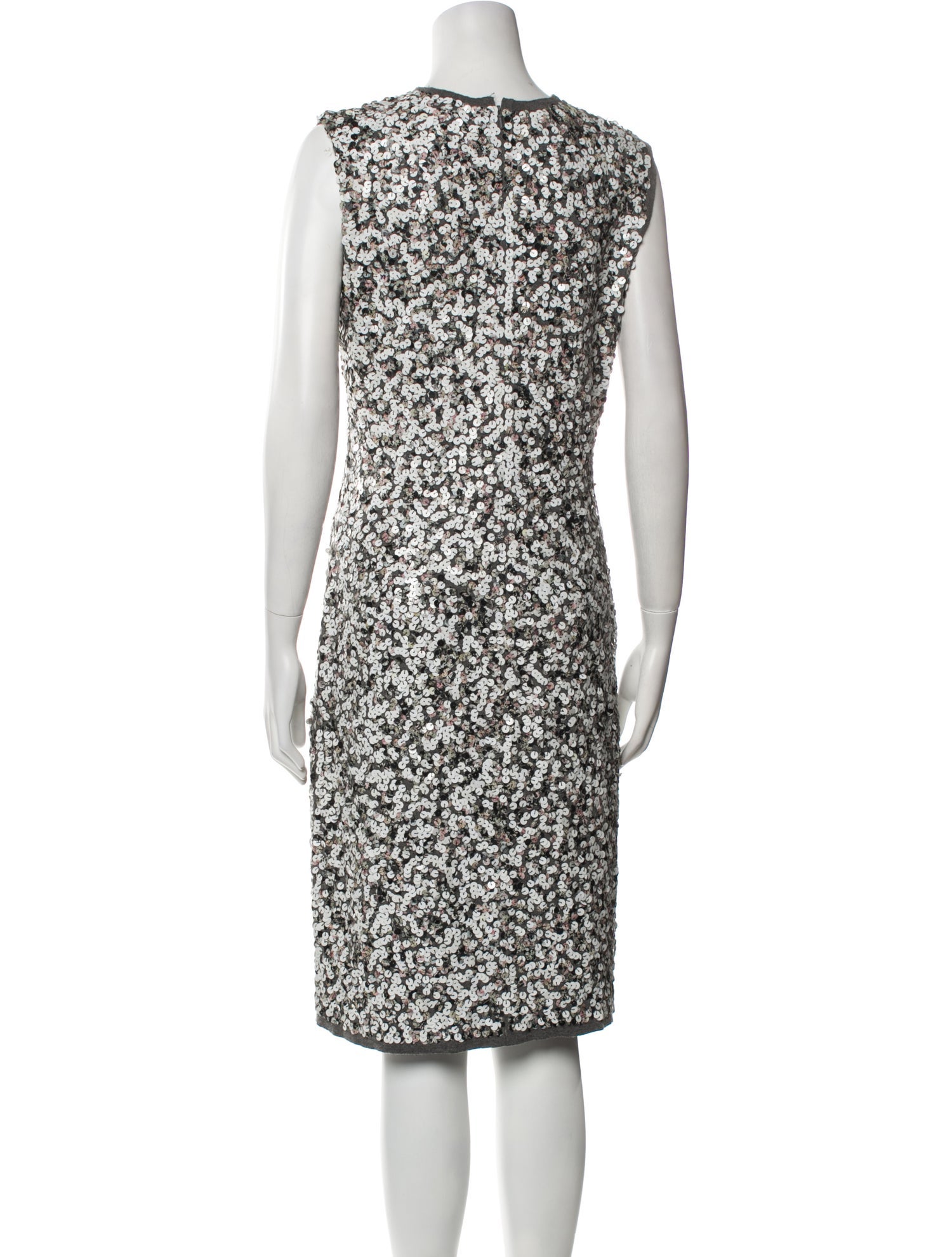 Oscar de la Renta Crew Neck Knee-Length Dress